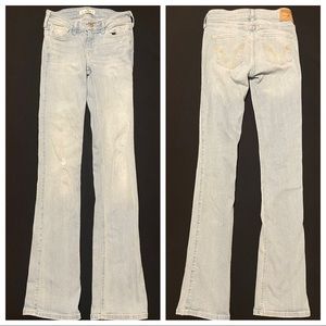 Hollister 23W 33L light wash boot cut Jeans